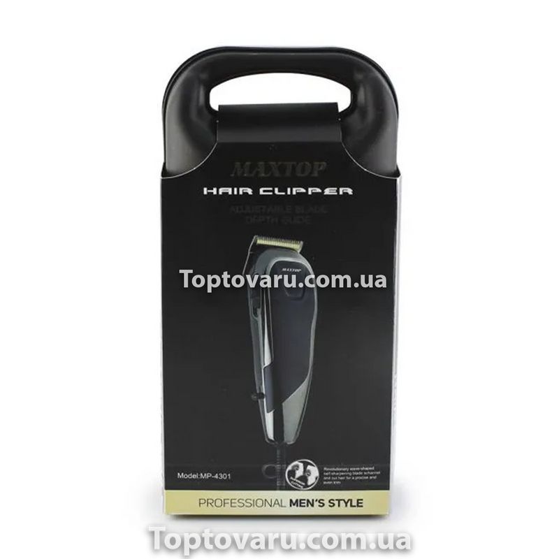 Машинка для стрижки Maxtop MP-4301 черный (гипоаллергенные лезвия) 5823 фото