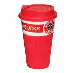 Керамическая термочашка Starbucks Красная 6094 фото