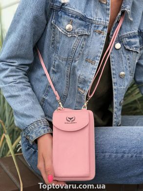 Женский кошелек-сумка Wallerry ZL8591 Розовый 2131 фото