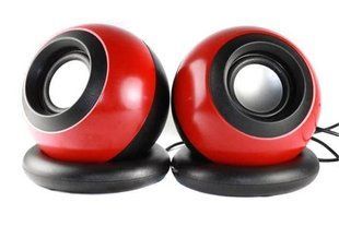 Колонки для ПК SPS D008 компьютерные колонки USB Red Optmaster 5955 фото