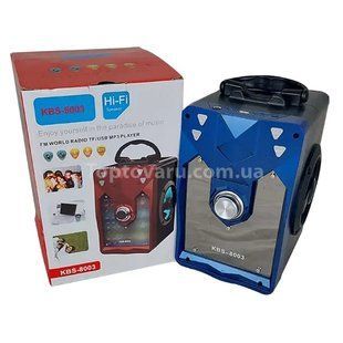 Портативная Bluetooth колонка радиоприемник KBS-8003 Синяя 9153 фото