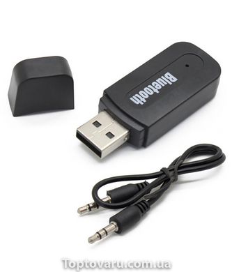 AUX USB Bluetooth, аудіо адаптер H-163 чорний NEW фото