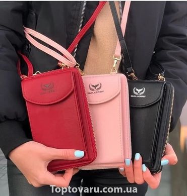 Женский кошелек-сумка Wallerry ZL8591 Розовый 2131 фото