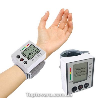 Цифровой тонометр на запястье Electronic blood Pressure Monitir ZK-W862YC 3430 фото