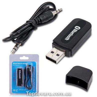 AUX USB Bluetooth, аудіо адаптер H-163 чорний NEW фото