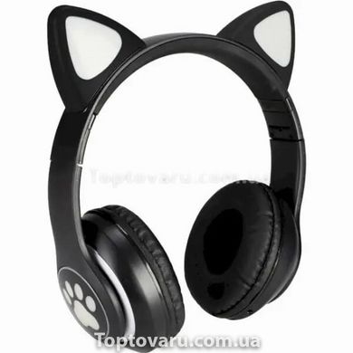 Бездротові Bluetooth навушники з котячими вушками STN-28 Чорні 9972 фото