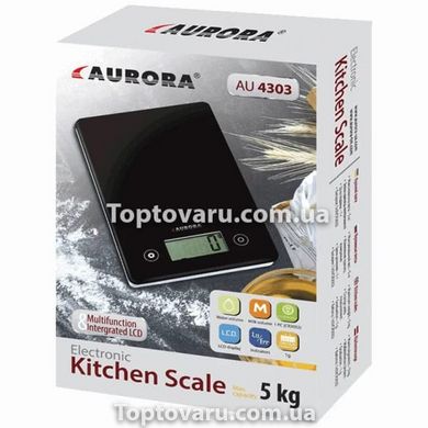 Весы кухонные AURORA AU-4303 5кг Черные 8017 фото
