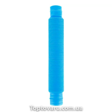 Розвивальна дитяча іграшка-антистрес Pop Tube 20 см Блакитна 8874 фото