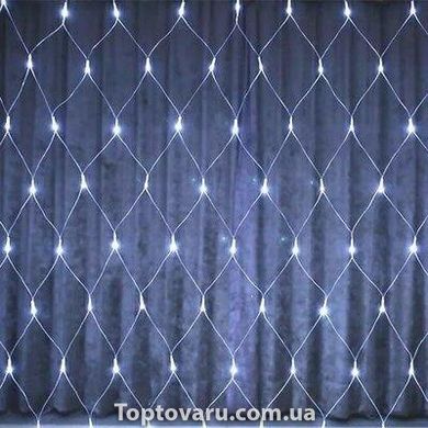 Xmas Гирлянда СЕТКА 144 диода БЕЛЫЙ (прозрачный провод,1.5*1.5м) 1427 фото