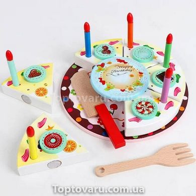 Игрушка Торт на липучке с декором и приборами DIY Bithday cake 15329 фото