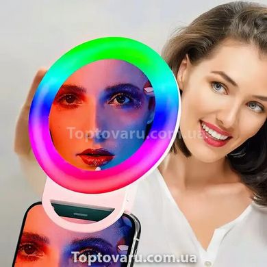 Селфі-кільце світлодіодне із дзеркалом для телефону/планшета Selfie Ring Light 11931 фото