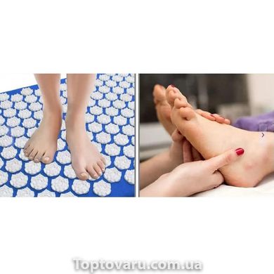 Ортопедичний масажний килимок Acupressure Mat Синій 4087 фото