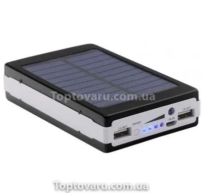 Power bank 50000mAh з LED панеллю та сонячною батареєю Чорний 12236 фото