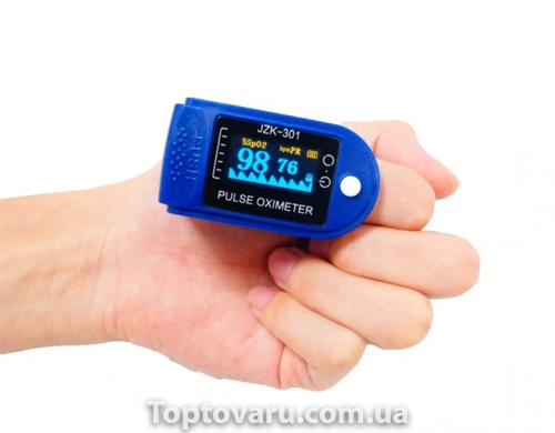Пульсоксиметр Fingertip Pulse Oximeter LYG -88 Синій 3136 фото