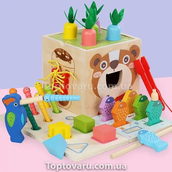 Куб логічний шість варіантів гри Montessori Toy Play Kits 13329 фото