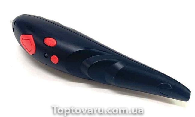 3Д ручка акумуляторна з трафаретами і пластиком для малювання 3Д Pen Чорна 3096 фото