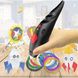 3Д ручка акумуляторна з трафаретами і пластиком для малювання 3Д Pen Чорна 3096 фото 1