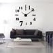 Великий настінний годинник 3D DIY CLOCK 50 до 90 см Black 11085 фото 7