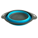 Друшляк силіконовий складаний великий + маленький Collapsible filter baskets круглий Блакитний 3800 фото 2