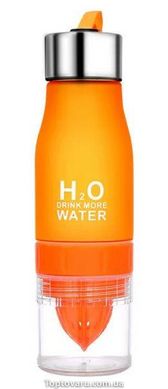 Спортивна пляшка-соковижималка H2O Water bottle Помаранчева 4689 фото