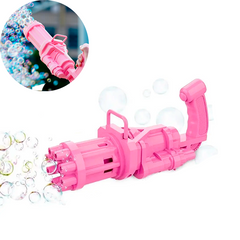 Ігрушний кулемет для створення мильних бульбашок Bubble Gun Blaste Рожевий 8606 фото