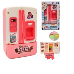 Іграшка Холодильник 20см з підсвічуванням та звуком на батарейках Refrigerator Рожевий 17726 фото