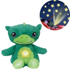 Дитяча плюшева іграшка Дракон нічник-проектор зоряного неба Star Belly Зелений 7419 фото