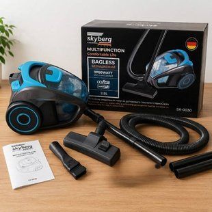 Пилосос безмішковий Skyberg SK-0030 3700 Вт контейнер 2.5л Чорний із синім 38051 фото