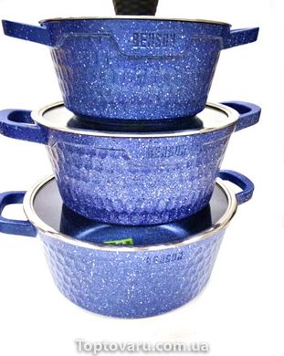 Набор посуды Benson BN-348 (6 предметов, голубой) 5096 фото