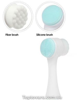 Багатофункціональна 3D щітка для обличчя Facial Cleansing Brush Блакитна 749 фото
