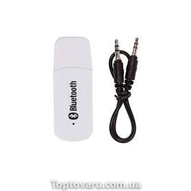 AUX USB Bluetooth, аудіо адаптер H-163 білий NEW фото
