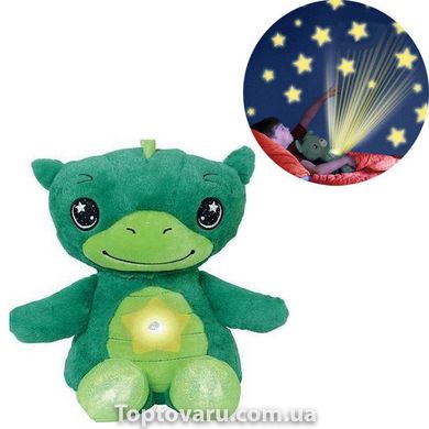 Детская плюшевая игрушка Дракон ночник-проектор звёздного неба Star Belly Зеленый 7419 фото