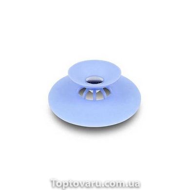 Фільтр-заглушка, силіконова пробка для ванни Синя 11575 фото