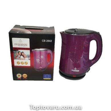 Электрический чайник Crownberg CB 2842 Фиолетовый 2024 фото