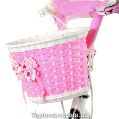 Корзинка на руль велосипеда Розовая с бантиком 15561 фото