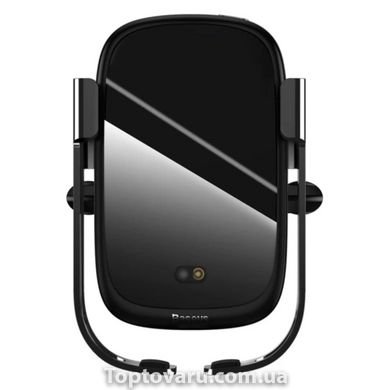 Держатель для мобильного с БЗП Baseus Rock-Solid Electric Holder Wireless Black WXHW01-01-00001 фото