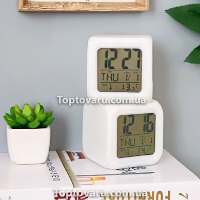 Часы хамелеон CX 508 с термометром, будильником и подсветкой 6276 фото