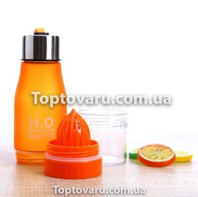 Спортивная бутылка-соковыжималка H2O Water bottle Оранжевая 4689 фото