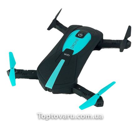 Квадракоптер селфи-дрон JY018 черно-бирюзовый (60) 3495 фото