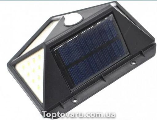 Прожектор вуличний ліхтар на сонячній батареї Solar Wall Lamp SH-100 Чорний 3330 фото