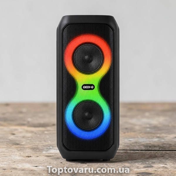 Bluetooth-колонка аккумуляторная USB, TF-карта, AUX 10Вт Gedi-2413 Черная 36893 фото