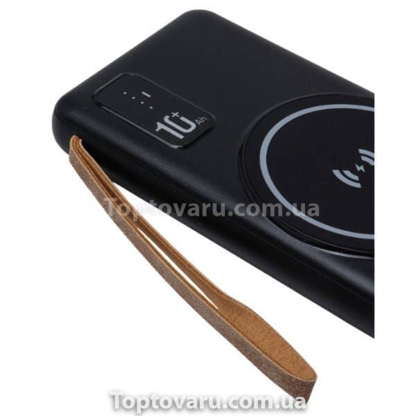 Power Bank літійполімерний з бездротовою зарядкою 10000Mah Kin Vale V4042 Чорний 31743 фото
