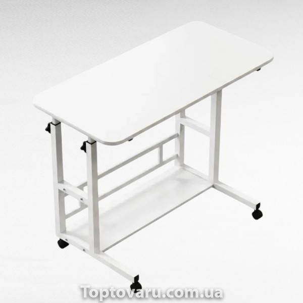 Столик для ноутбука з полицею 80*40*60-90 см, JDL-C-003, Білий 37745 фото