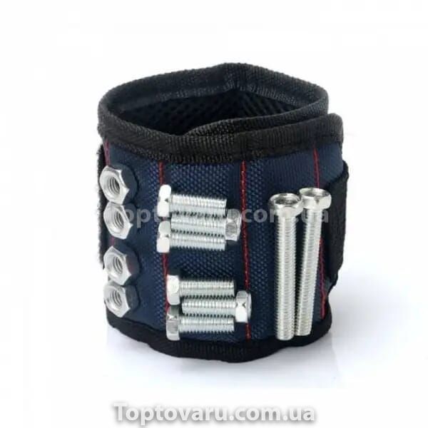 Магнітний Браслет для інструментів Magnetic Wristband Синій 8839 фото