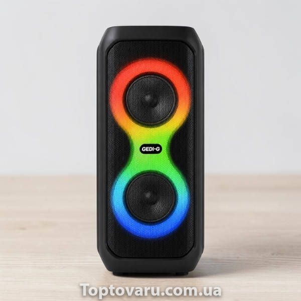 Bluetooth-колонка аккумуляторная USB, TF-карта, AUX 10Вт Gedi-2413 Черная 36893 фото