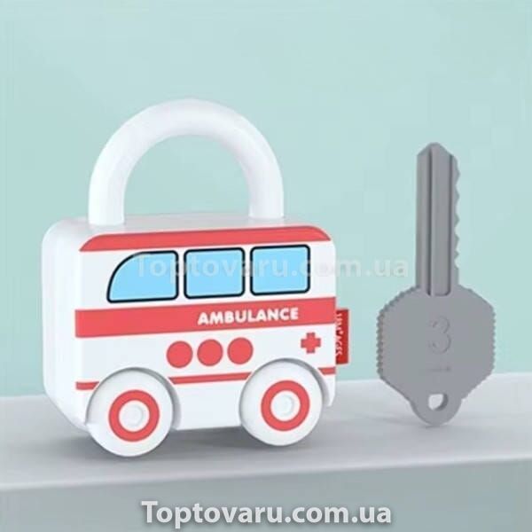 Машинка Замочок з ключем Toy Key 469 Біла 23199 фото