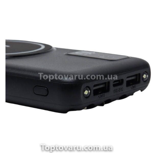 Power Bank літійполімерний з бездротовою зарядкою 10000Mah Kin Vale V4042 Чорний 31743 фото