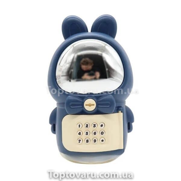 Копилка сейф электронная с замком Space Rabbit Piggy Синяя 22576 фото
