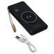 Power Bank літійполімерний з бездротовою зарядкою 10000Mah Kin Vale V4042 Чорний 31743 фото 1