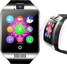 Розумний годинник Smart Watch Q18 чорні з сріблом 233 фото